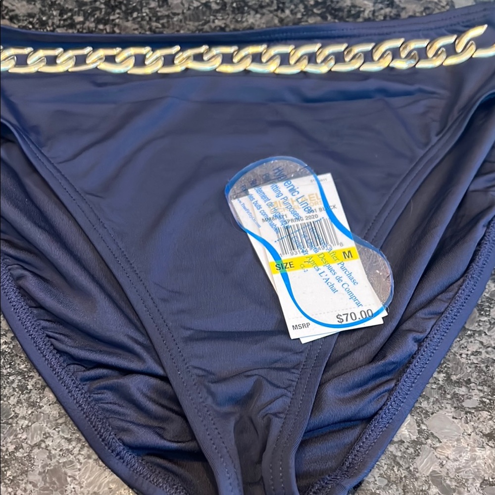 NWT MICHAEL Michael Kors Navy Bikini Bottom